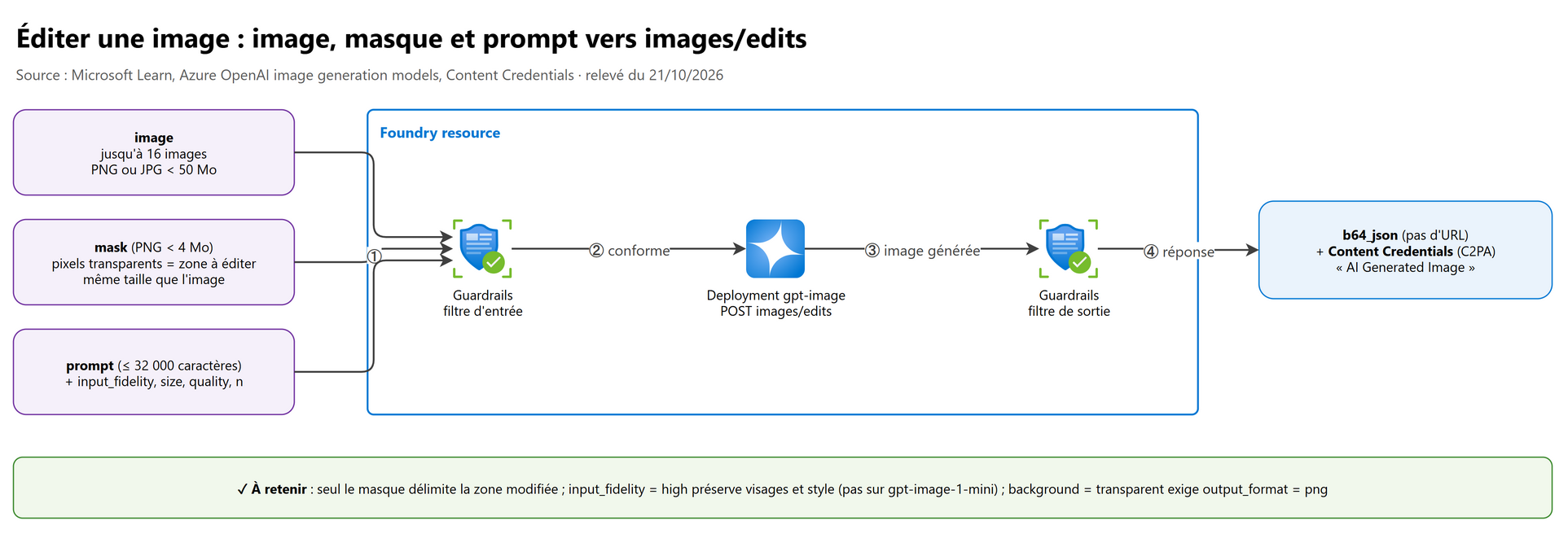 Éditer une image : image, masque et prompt vers images/edits